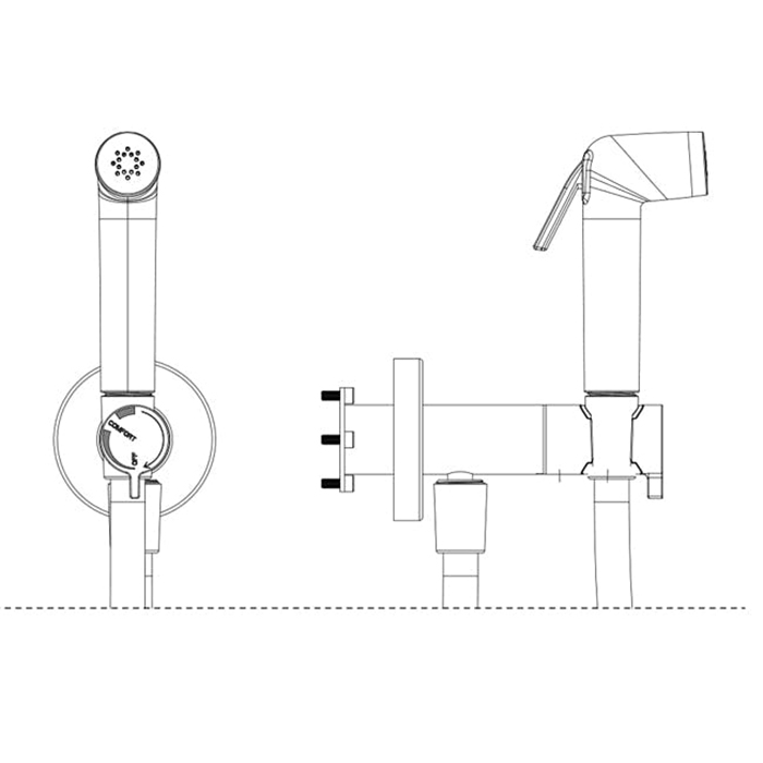 Almar Shut off Лейка гигиеническая из abs-пластика, цвет: brushed copper E082110.CO
