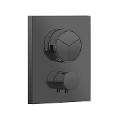 Almar Core Square Термостат для душа, внешняя часть на 3 потребителя, цвет: brushed absolute black E176683.AB
