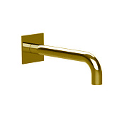 Almar Square Излив настенный для ванны 24 см, цвет: polished gold E098011.GO