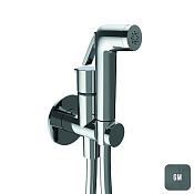 Almar Shut off Внешняя часть гигиенического душа: шланг 120 см, вывод, цвет: brushed gun metal E136010.GM