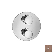 Almar Core Round Термостат для душа, внешняя часть на 2 потребителя, цвет: brushed copper E176832.CO