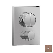 Almar Core Square Термостат для душа, внешняя часть на 2 потребителя, цвет: brushed copper E176682.CO