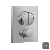 Almar Core Square Термостат для душа, внешняя часть на 2 потребителя, цвет: brushed gun metal E176682.GM