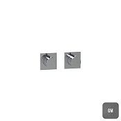 Almar Modular Square Термостат для душа, внешняя часть на 2 потребителя, цвет: brushed gun metal E180182.GM