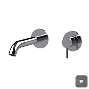 Almar Round Смеситель для раковины, внешняя часть, излив 18,7 см, цвет: brushed gun metal E210033.GM