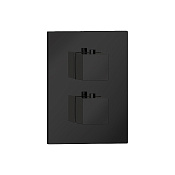 Almar Core Square Термостат для душа, внешняя часть на 2 потребителя, цвет: matt black E176822.MB