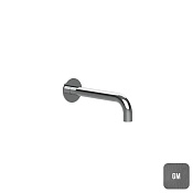 Almar Round Излив настенный для ванны 24 см, цвет: brushed gun metal E098007.GM