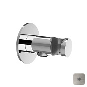 Almar Round Шланговое подключение для лейки с держателем, цвет: nickel brushed E095037.NB