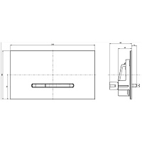 Villeroy & Boch Панель смыва унитаза, цвет: черный матовый 922169AN