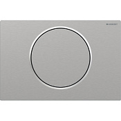 Geberit Sigma 10 Кнопка смыва для инсталляции, 1 режим, цвет: нержавеющая сталь, окантовка полиров. 115.787.SN.5
