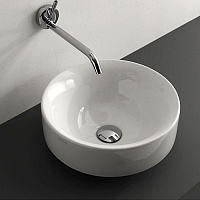 Kerasan Cento Раковина чаша d35x18h см, без перелива, цвет: Bianco 355801