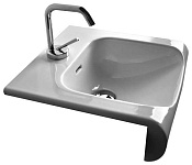 Kerasan Inka Project Раковина полувстраиваемая 40x40x10h см, с 1 отвер. и переливом, цвет: Bianco 341201*0