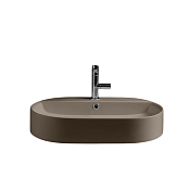 Kerasan Ciotola Раковина чаша 65x40x12hсм, с 1 отвер. под смеситель и переливом, цвет: Nocciola mat 028581 Nocciola *1