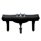 Kerasan Retro Раковина подвесная 100x54,5, с 3 отвер. под смеситель и переливом, цвет: Neco lucido 105004 nero*3