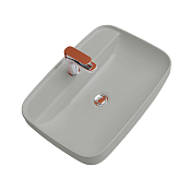 Kerasan Tribeca Раковина чаша 60x43x15h см, с 1 отверстием под смеситель, цвет: Grigio matt 514059*1 Grigio matt