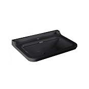 Kerasan Waldorf Раковина подвес. 80x55 см, с 1 отвер. под смес., с заглуш., цвет: Nero lucido/Cromo 4141K4nero/cr*1