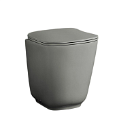 Kerasan Tribeca Унитаз приставной 55x35 см безободковый, с креплением, без крышки, цвет: Grigio matt 511859