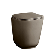 Kerasan Tribeca Унитаз приставной 55x35 см безободковый, с крепл., без крышки, цвет: Nocciola matt 511881