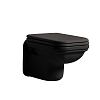 Kerasan Waldorf Унитаз подвесной 55x37 см, без сидения и крепления, цвет: Nero lucido 411504nero