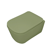 Kerasan Tribeca Унитаз подвесной 54x35 см безободковый, с крепления, без сидения, цвет: Verde matt 511411