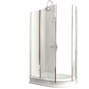 Kerasan Retro Душевое ограждение 80x120x187h см, для углового душевого поддона справа, цвет: Cromo 9137T0cr