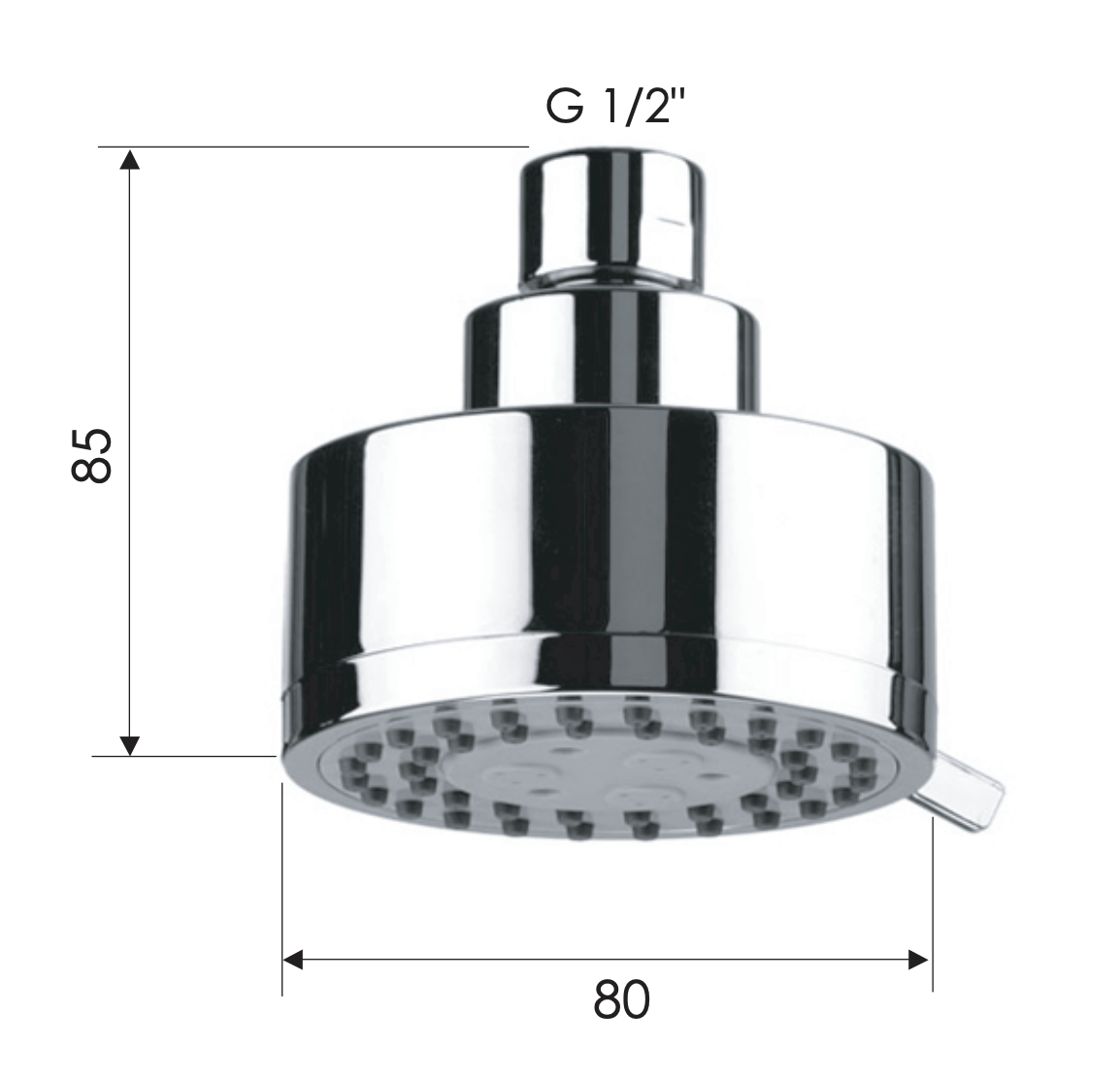 Remer Верхний душ 8 см, 3 режима, без кронштейна, цвет: cromo 358MOX