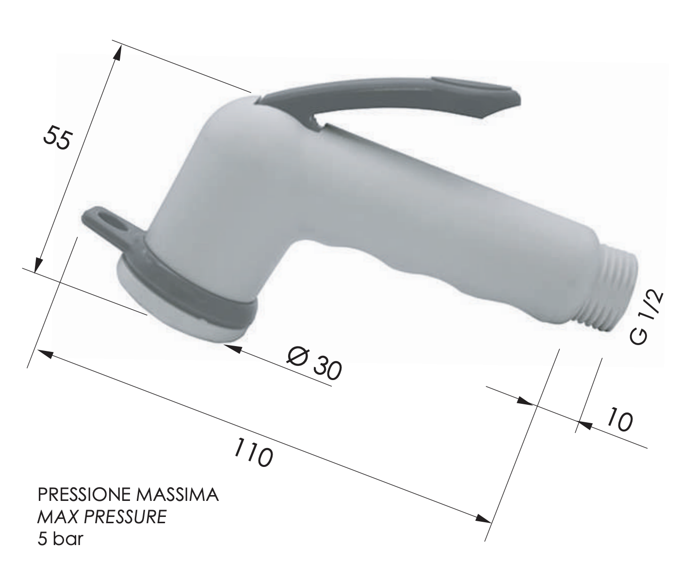 Remer Лейка гигиенического душа, цвет: bianca 332DPBN