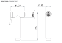 Remer X Style Inox Лейка гигиенического душа, цвет: inox spazzolato SS332ON