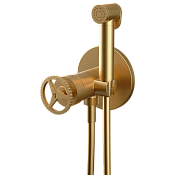 Remer Chrono Гигиенический душ со смесителем, шланг, с встраиваемой частью, цвет: oro spazzolato CH65WBG