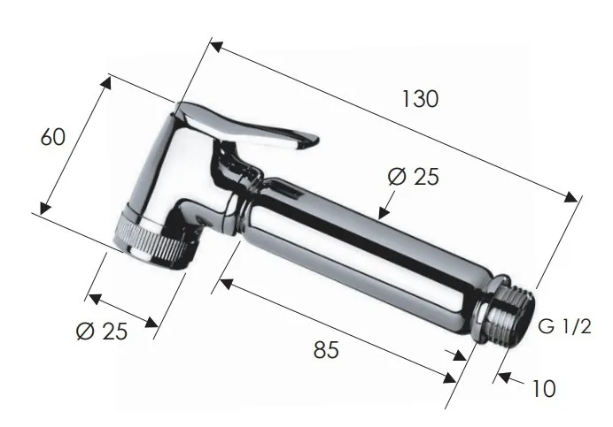 Remer Лейка гигиенического душа, цвет: vecchio ottone 332OLVOX