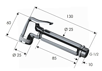 Remer Лейка гигиенического душа, цвет: vecchio ottone 332OLVOX