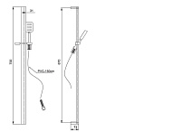 Paini Ravenna Душевой гарнитур: душевая лейка 3 вида струи, штанга 70 см, шланг 150 см, цвет: хром RVCR121