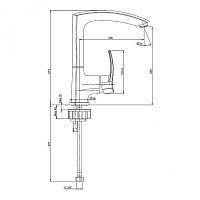 Paini Magnum Смеситель для кухни поворотный, высота излива 22,5 см, цвет: хром MGCR572