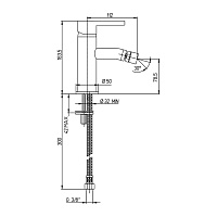 Paini Brera Смеситель для биде, без донного клапана, цвет: хром 74CR304
