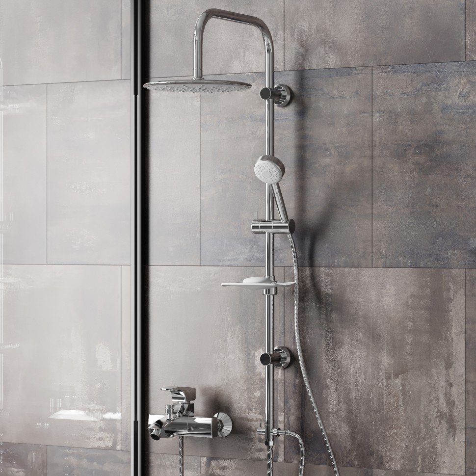 Paini Angel Смеситель для ванны, на 2 отверстия, излив 18,9 см, цвет: хром ANCR111