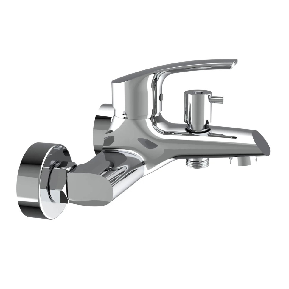 Paini Atomix Смеситель для ванны, на 2 отверстия, излив 15,8 см, цвет: хром D1CR111ZKM