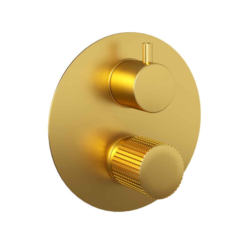 Paini Cox Grip Смеситель для ванны встраиваемый, 2 потребителя, с внутренней частью, цвет: золото 7GPJ6911