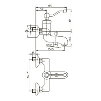 Paini Duomo Смеситель для ванны, на 2 отверстия, излив 15,5 см, цвет: хром 88CR111