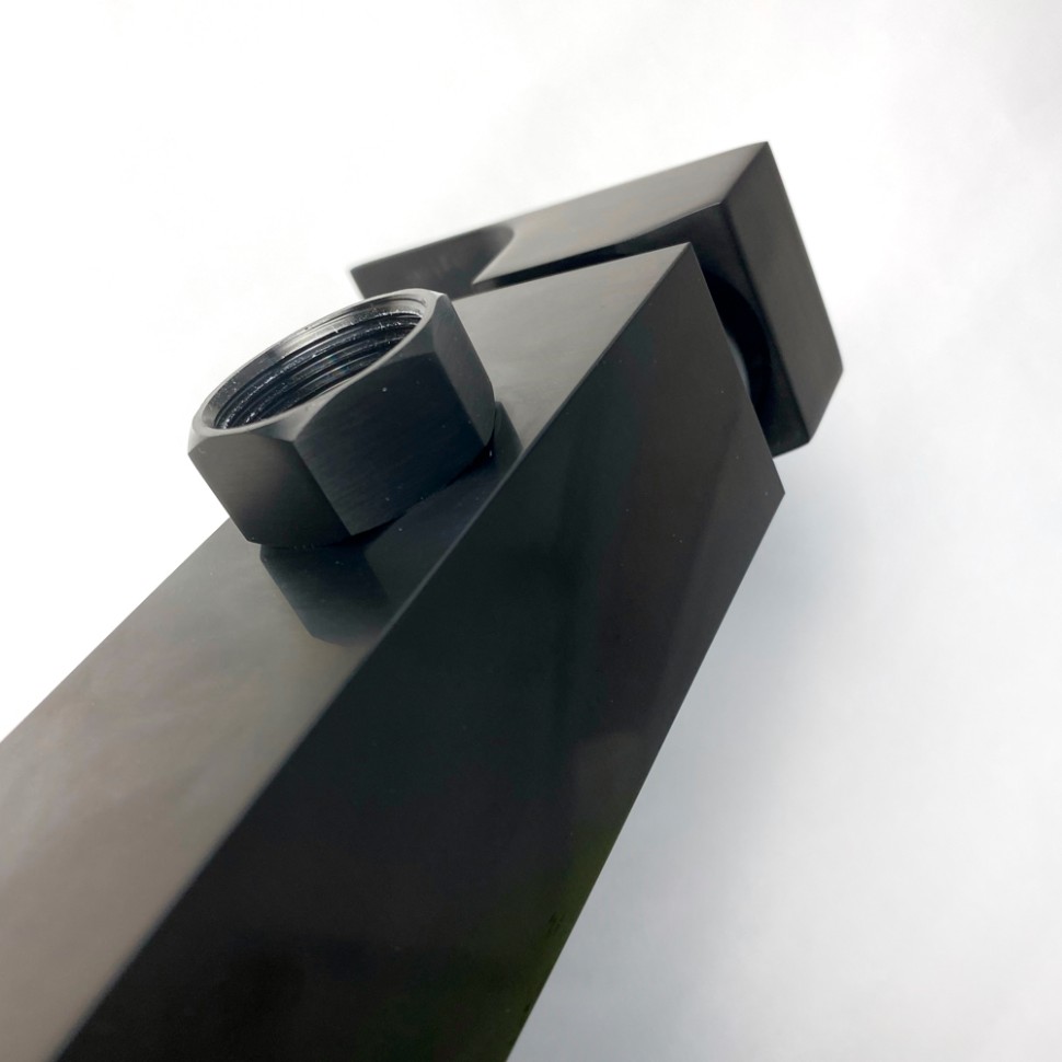 Paini Grazia Смеситель для ванны, на 2 отверстия, излив 16,3 см, цвет: черный брашированный 21PZ111