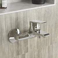 Paini Laguna Смеситель для ванны, на 2 отверстия, излив 14,6 см, цвет: хром LACR111