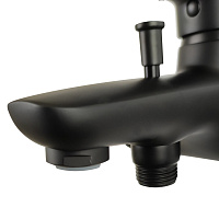 Paini Laguna Смеситель для ванны, на 2 отверстия, излив 14,6 см, цвет: черный матовый LAYO111