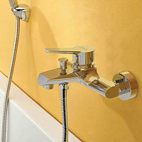 Paini Messina Смеситель для ванны, на 2 отверстия, излив 15,9 см, цвет: хром MECR111