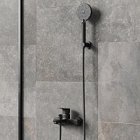 Paini Nove Смеситель для ванны, на 2 отверстия, излив 14,5 см, цвет: черный матовый 09YO111