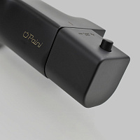 Paini Nove Смеситель для ванны с термостатом, на 2 отверстия, излив 17,6 см, цвет: черный матовый 09YO111TH