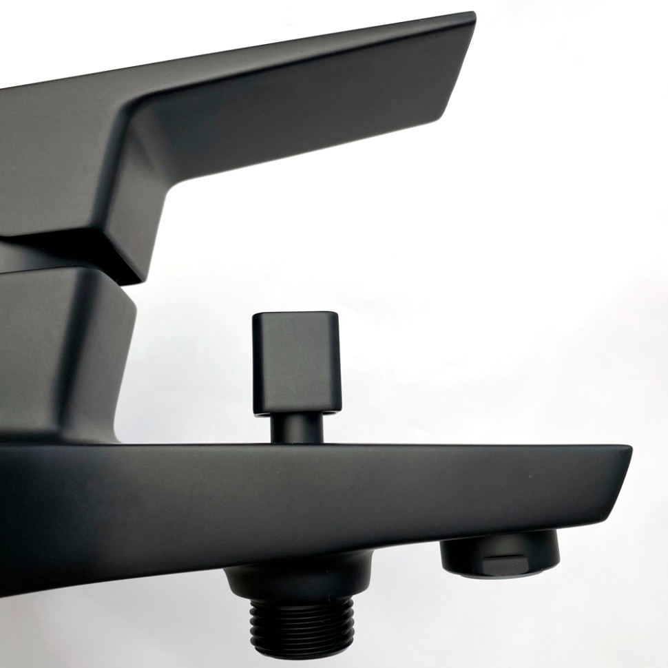 Paini Torre Смеситель для ванны, на 2 отверстия, излив 18 см, цвет: черный матовый 98YO111