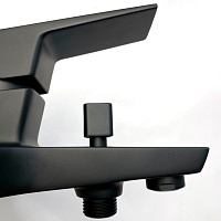Paini Torre Смеситель для ванны, на 2 отверстия, излив 18 см, цвет: черный матовый 98YO111