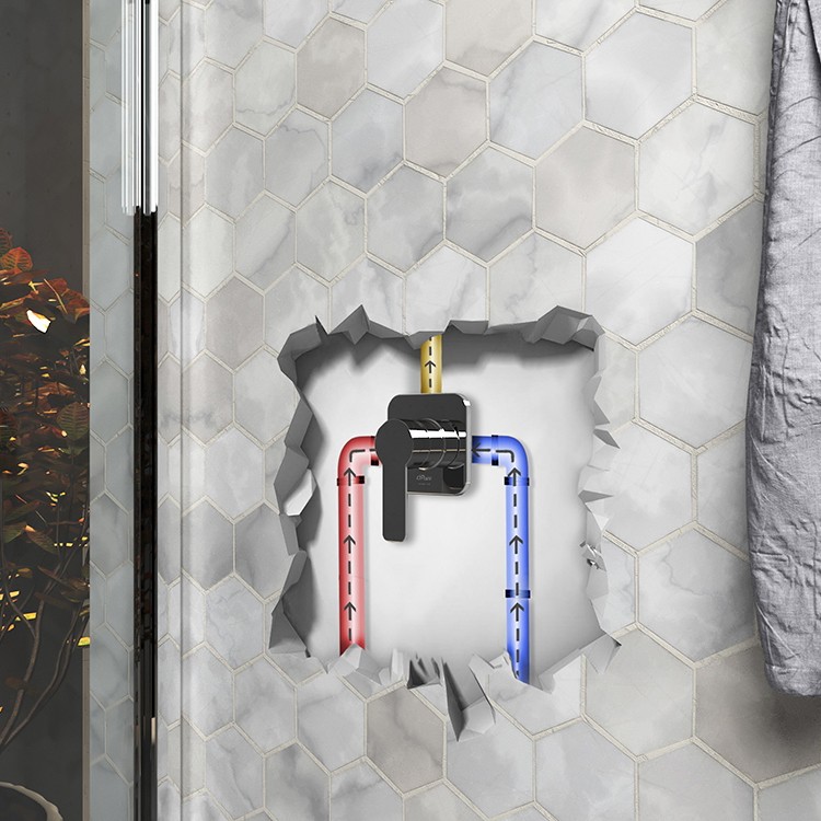 Paini Arena Cмеситель для душа встраиваемый, с внутренней частью, цвет: хром 92CR690FT1LMKM