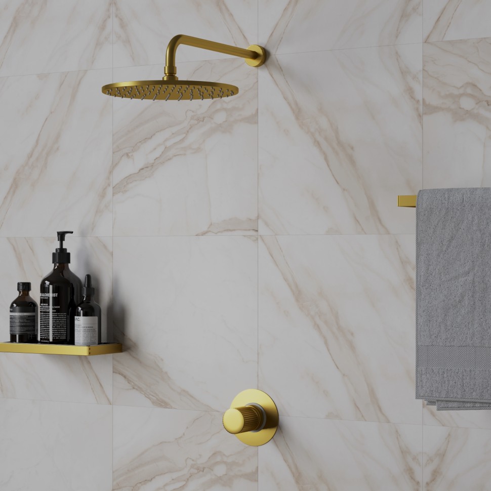 Paini Cox Grip Cмеситель для душа встраиваемый, с внутренней частью, цвет: золото брашированное 7GPJ690