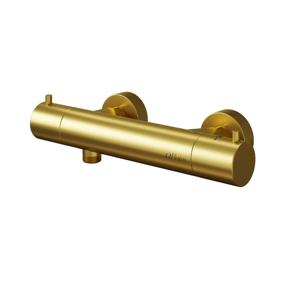 Paini Cox Смеситель для душа с термостатом на 2 отверстия, цвет: золото брашированное 78PJ511TH