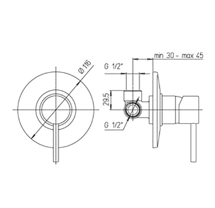 Paini Cox Cмеситель для душа встраиваемый с внутренней частью, цвет: черный брашированный 78PZ690